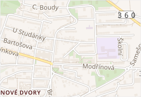 Trnavská v obci Třebíč - mapa ulice