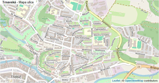 Trnavská - mapa ulice