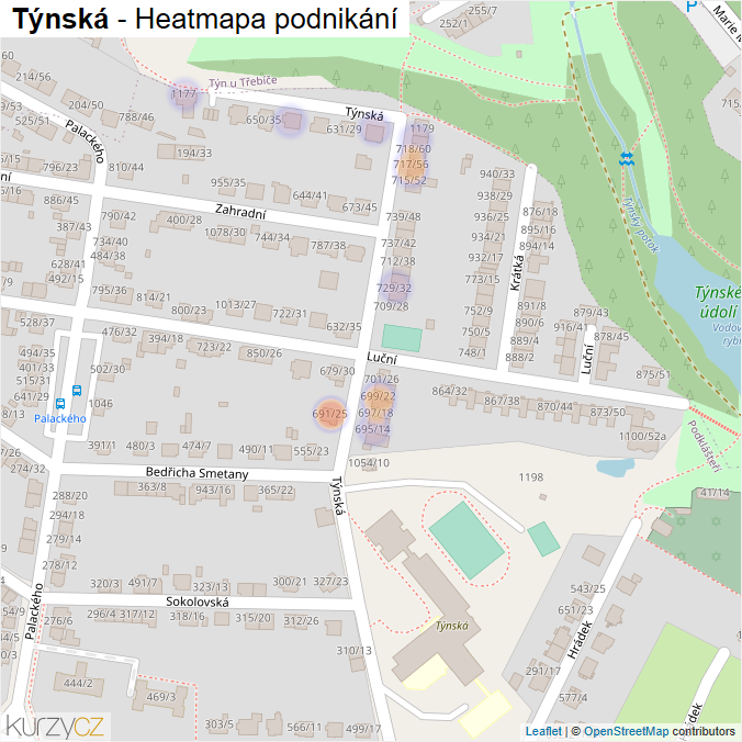 Mapa Týnská - Firmy v ulici.