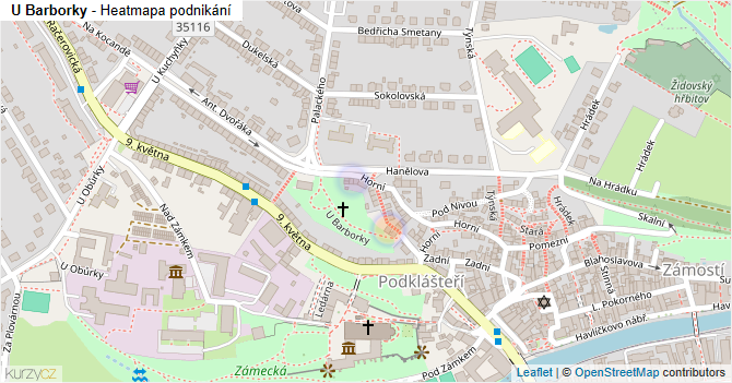 U Barborky - mapa podnikání
