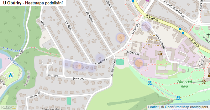 U Obůrky - mapa podnikání
