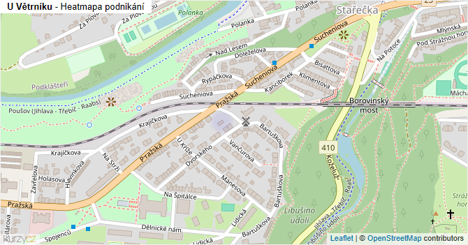 U Větrníku - mapa podnikání
