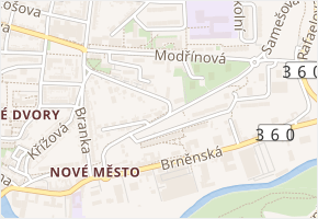 Vinohradská v obci Třebíč - mapa ulice