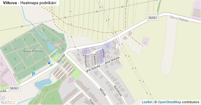 Vítkova - mapa podnikání
