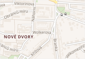 Wolkerova v obci Třebíč - mapa ulice
