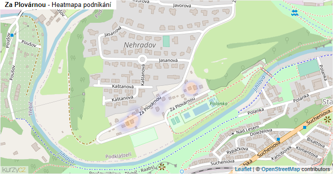 Za Plovárnou - mapa podnikání