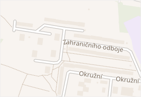 Zahraničního odboje v obci Třebíč - mapa ulice