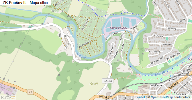 ZK Poušov II. - mapa ulice