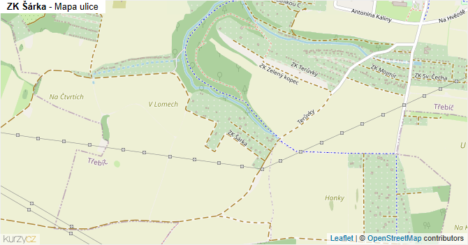 ZK Šárka - mapa ulice