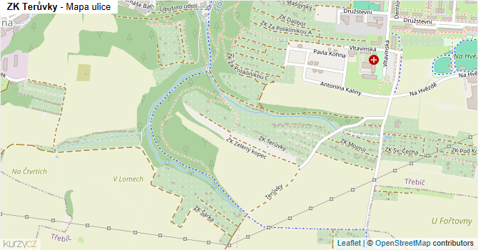 ZK Terůvky - mapa ulice