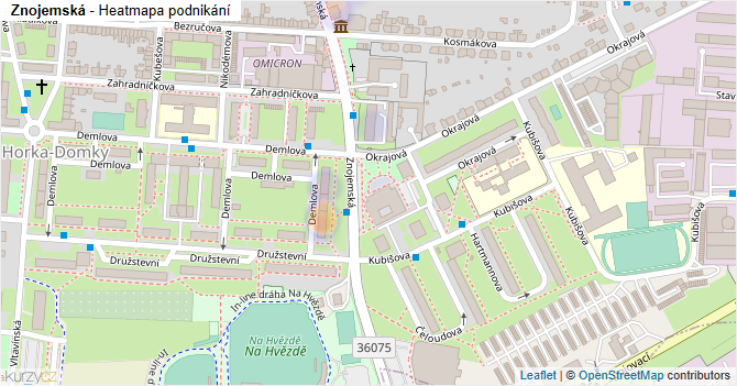 Znojemská - mapa podnikání