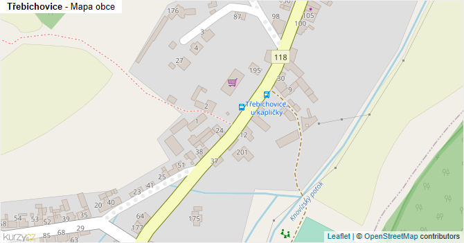 Třebichovice - mapa obce