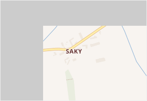 Saky v obci Třebichovice - mapa části obce
