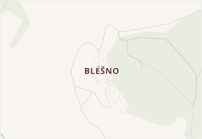 Blešno v obci Třebívlice - mapa části obce