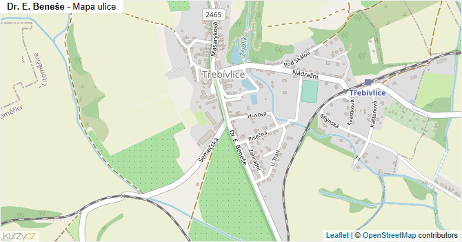 Dr. E. Beneše - mapa ulice