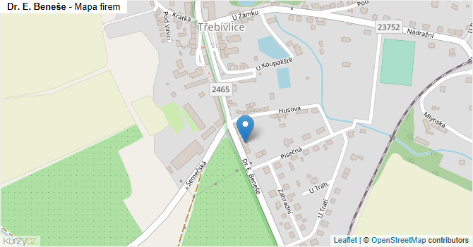 Dr. E. Beneše - mapa firem