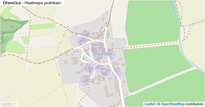 Dřemčice - mapa podnikání