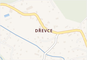 Dřevce v obci Třebívlice - mapa části obce