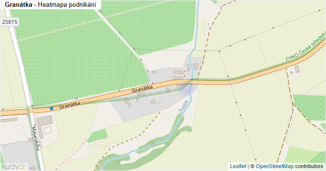 Granátka - mapa podnikání