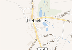 Komenského náměstí v obci Třebívlice - mapa ulice