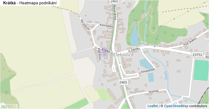 Krátká - mapa podnikání