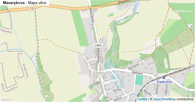 Masarykova - mapa ulice