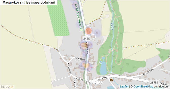 Masarykova - mapa podnikání