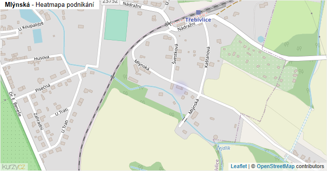 Mlýnská - mapa podnikání