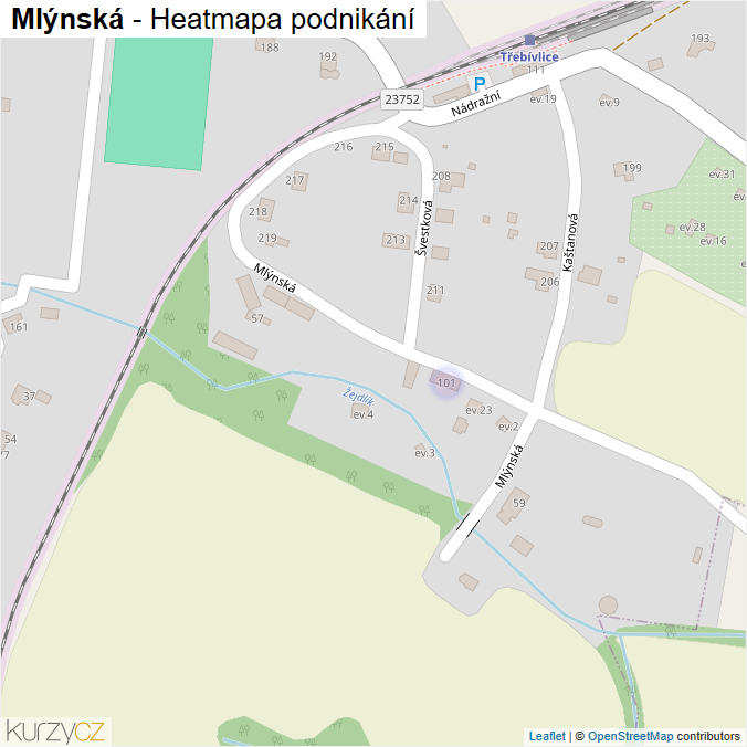Mapa Mlýnská - Firmy v ulici.