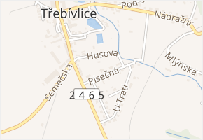 Písečná v obci Třebívlice - mapa ulice