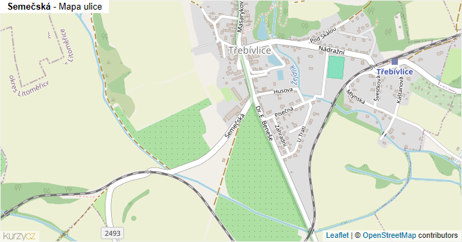 Semečská - mapa ulice