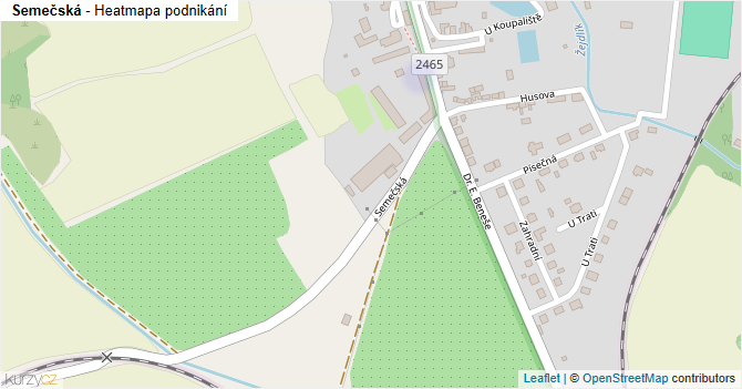 Semečská - mapa podnikání