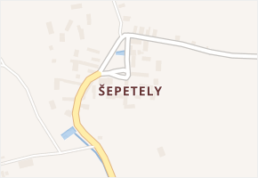 Šepetely v obci Třebívlice - mapa části obce