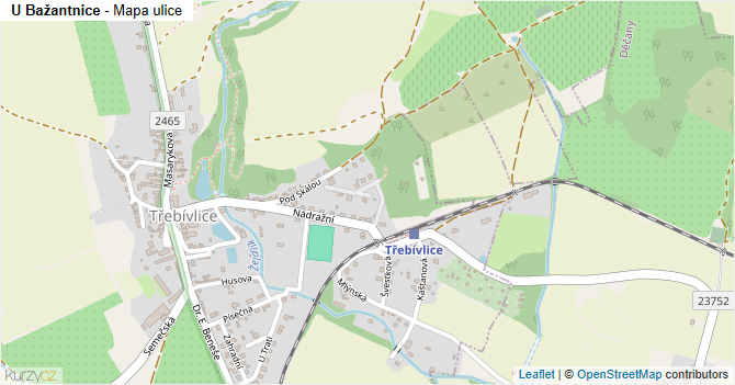 U Bažantnice - mapa ulice