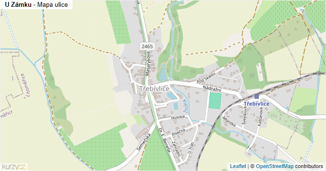 U Zámku - mapa ulice
