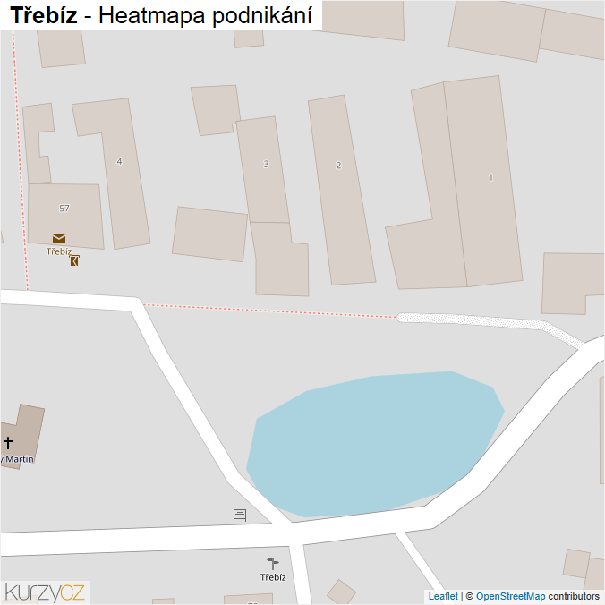 Mapa Třebíz - Firmy v obci.