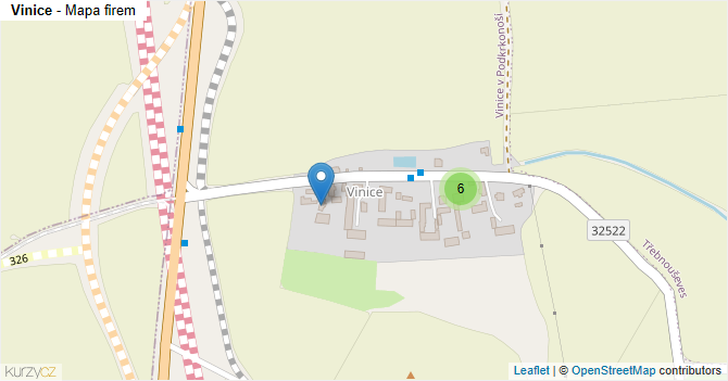 Vinice - mapa firem