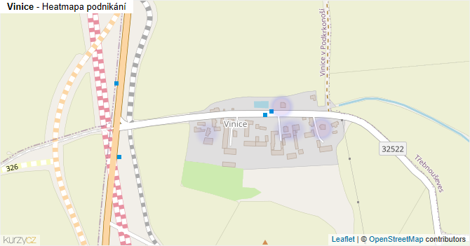 Vinice - mapa podnikání