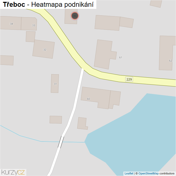 Mapa Třeboc - Firmy v obci.
