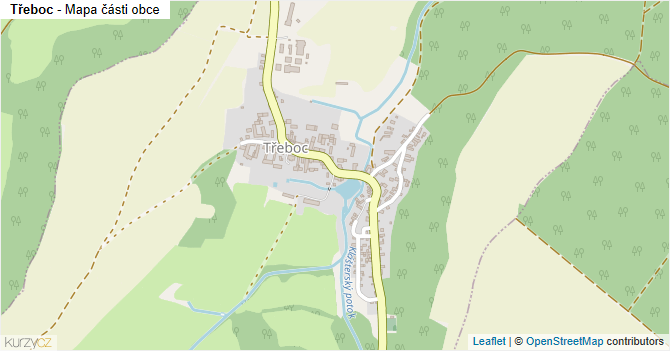 Třeboc - mapa části obce