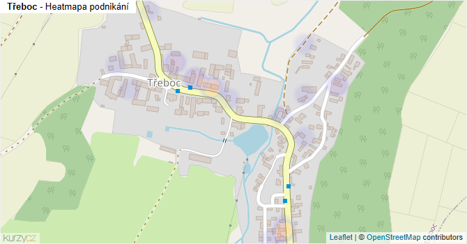 Třeboc - mapa podnikání