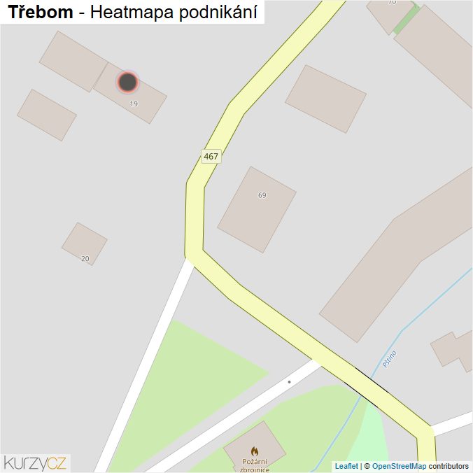 Mapa Třebom - Firmy v obci.