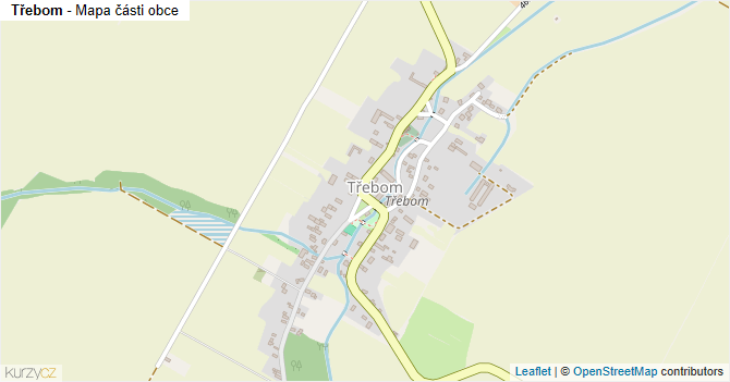 Třebom - mapa části obce