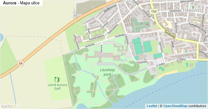 Aurora - mapa ulice