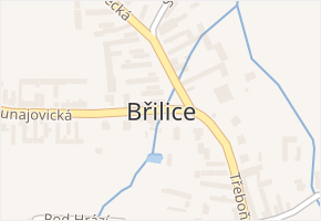 Břilice v obci Třeboň - mapa části obce