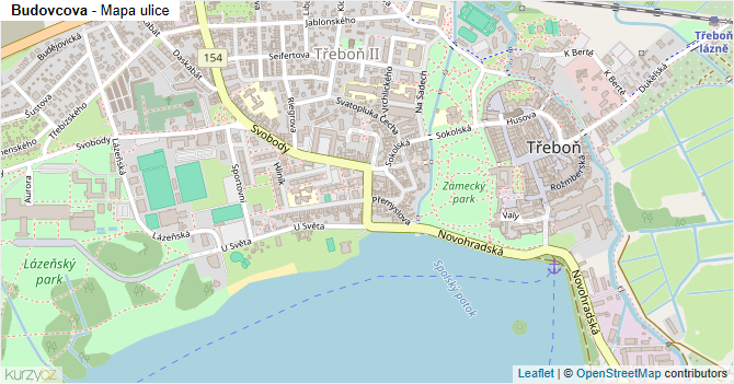 Budovcova - mapa ulice