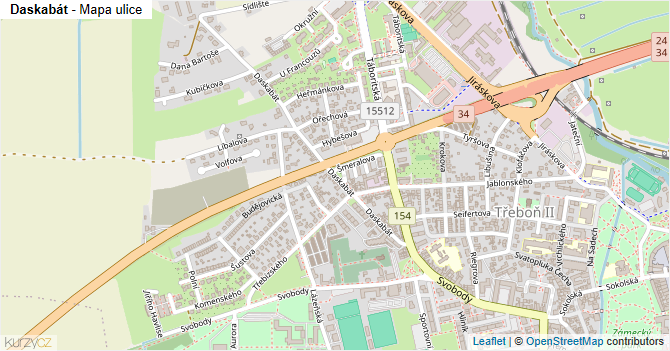 Daskabát - mapa ulice