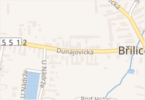 Dunajovická v obci Třeboň - mapa ulice