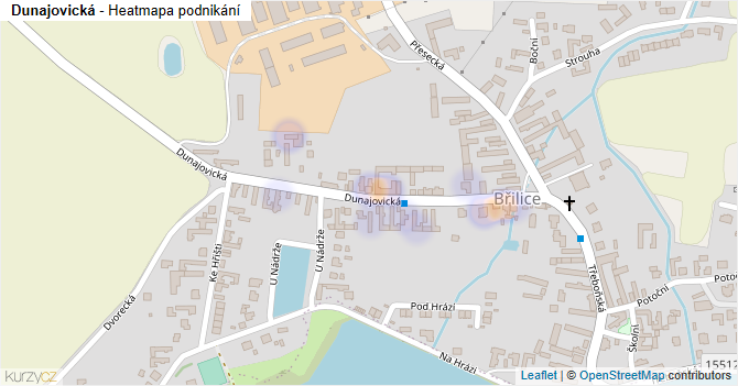 Dunajovická - mapa podnikání