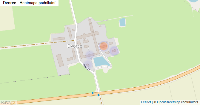 Dvorce - mapa podnikání